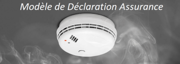 Détecteur de fumée – Modèle de déclaration Assurance